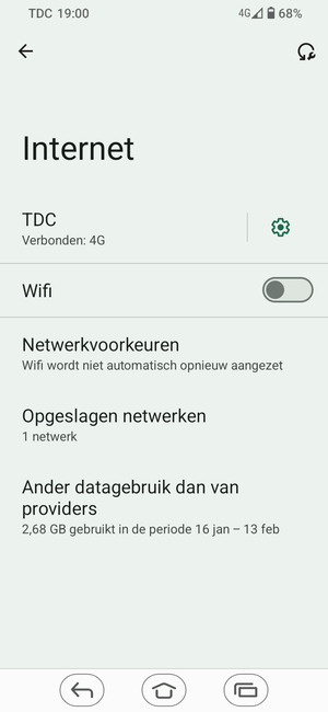 Schakel Wifi in