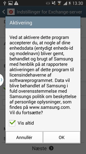 Vælg OK