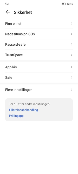 Velg Flere innstillinger