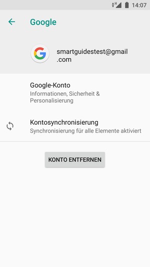 Wählen Sie Kontosynchronisierung