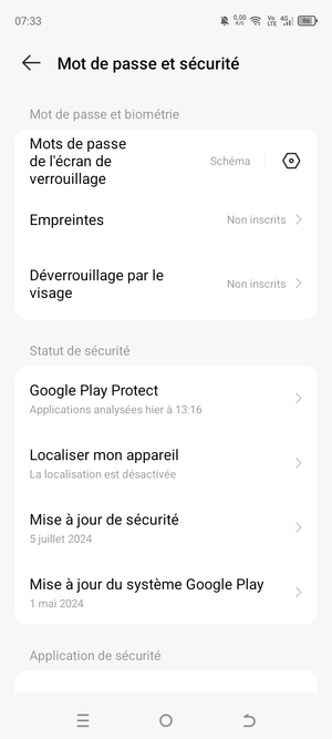 Votre téléphone est maintenant sécurisé par un écran de verrouillage