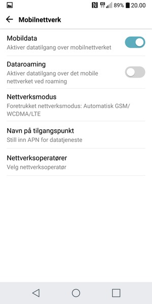 Velg Navn på tilgangspunkt