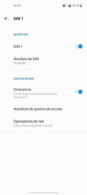 Activar o desactivar Itinerancia