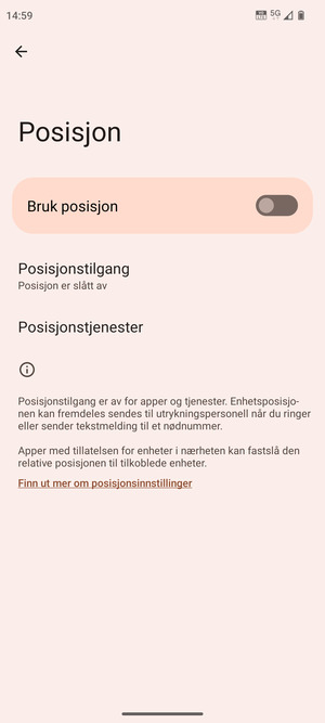 Slå av Bruk posisjon