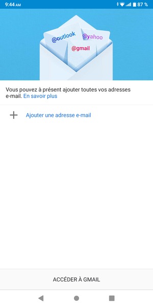 Sélectionnez Ajouter une adresse e-mail