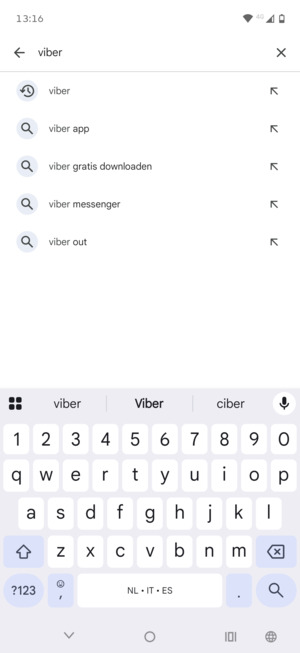 Voer de app-naam in en selecteer Zoeken