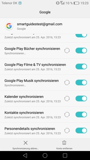 Ihre Kontakte von Google werden nun auf Ihrem Smartphone synchronisiert