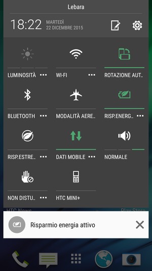 Per abilitare Modalità risparmio energia estremo, seleziona RISP.ESTRE..