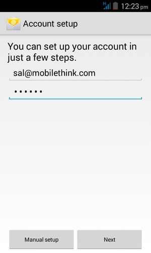 Enter your Email address and Password. Select Next