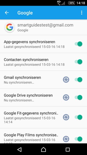 Uw gegevens worden gesynchroniseerd