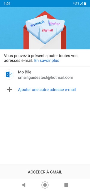 Sélectionnez ACCÉDER À GMAIL