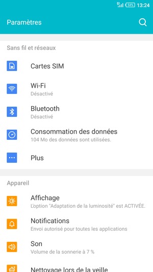 Sélectionnez Plus