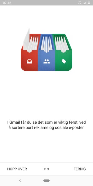 Velg FERDIG