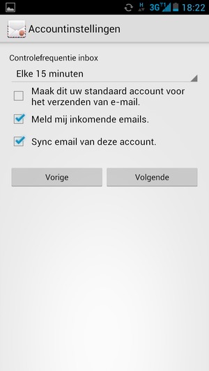 Selecteer Volgende