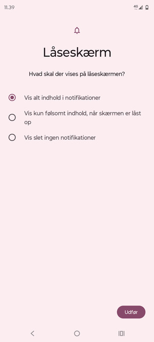 Vælg din foretrukne mulighed og vælg Udfør