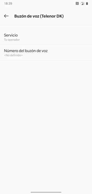 Seleccione Número del buzón de voz