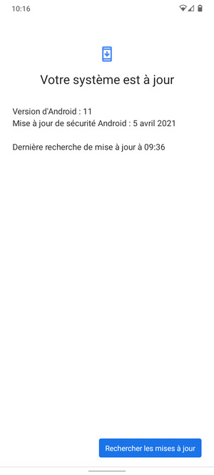 Sélectionnez Rechercher les mises à jour