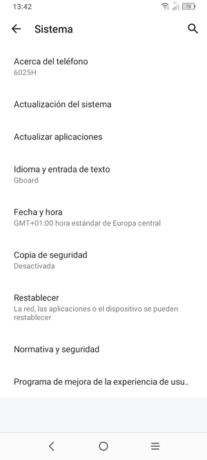 Seleccione Copia de seguridad