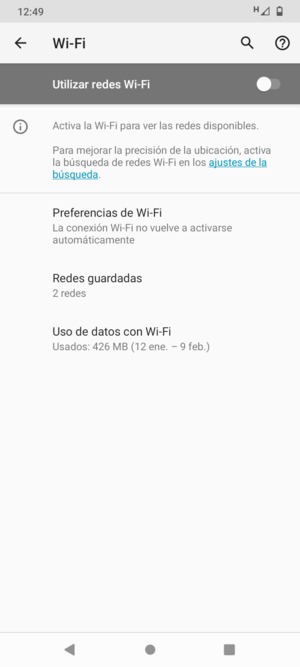 Active Utilizar redes Wi-Fi