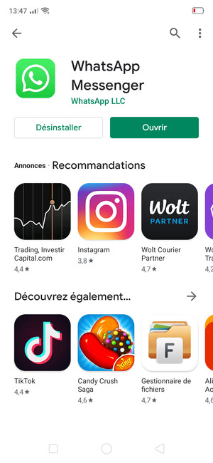 Sélectionnez Ouvrir