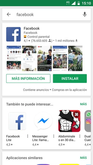 Seleccione la aplicación
