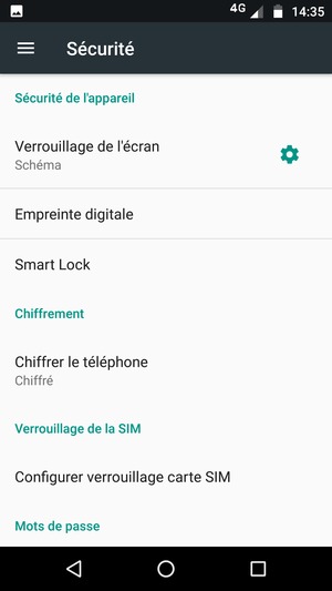 Votre téléphone est maintenant sécurisé par un écran de verrouillage