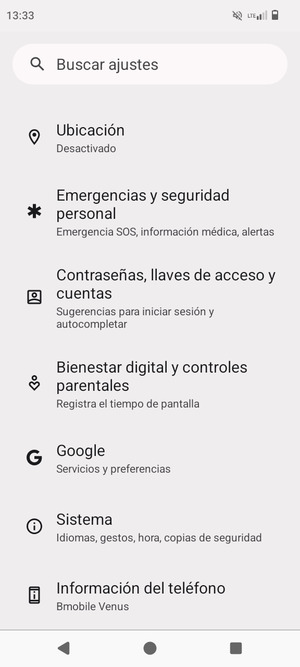Desplácese y seleccione Sistema