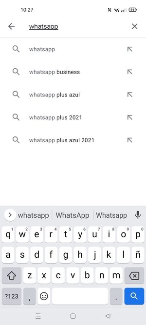 Introduzca el nombre de la aplicación y seleccione Buscar