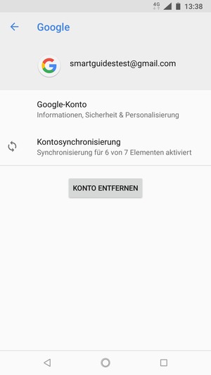 Wählen Sie Kontosynchronisierung