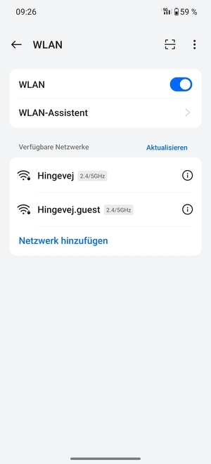 Wählen Sie das Wireless-Netzwerk, zu dem Sie eine Verbindung herstellen möchten