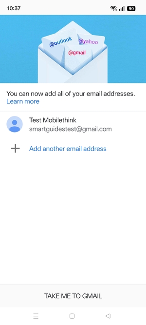 Select TAKE ME TO GMAIL