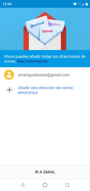 Seleccione IR A GMAIL