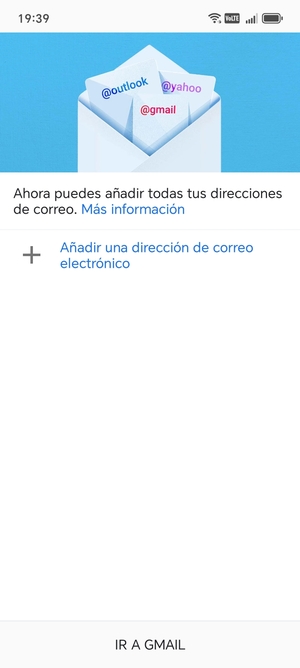 Seleccione Añadir una dirección de correo electrónico