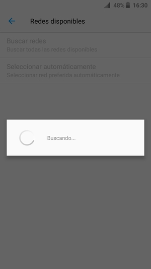 Espere a que la búsqueda termine