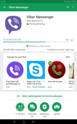 Vent til installasjonen er ferdig