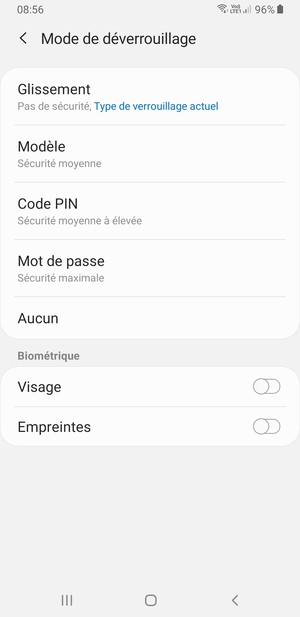 Sélectionnez Modèle