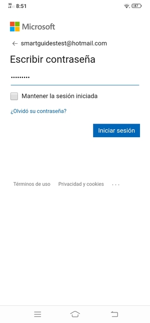 Introduzca su contraseña y seleccione Iniciar sesión