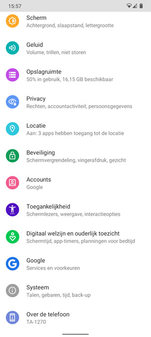 Scroll naar en selecteer Systeem