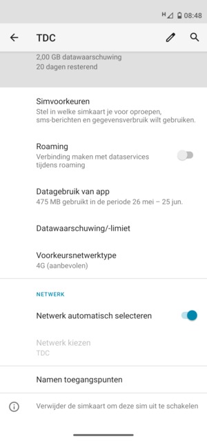 Scroll naar en selecteer Namen toegangspunten