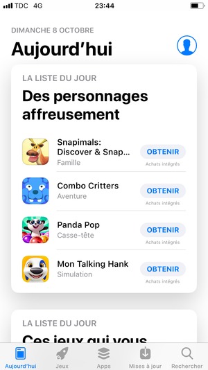 Sélectionnez Rechercher