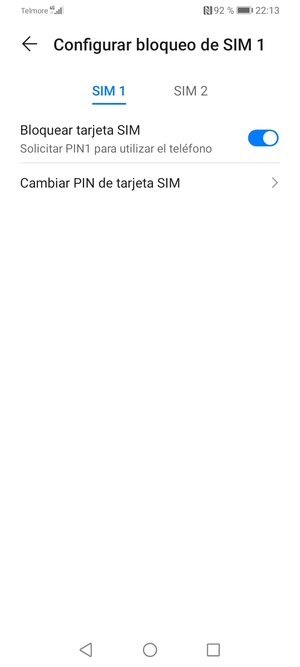 Su PIN de tarjeta SIM ha sido cambiado