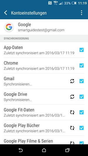 Ihre Daten werden synchronisiert