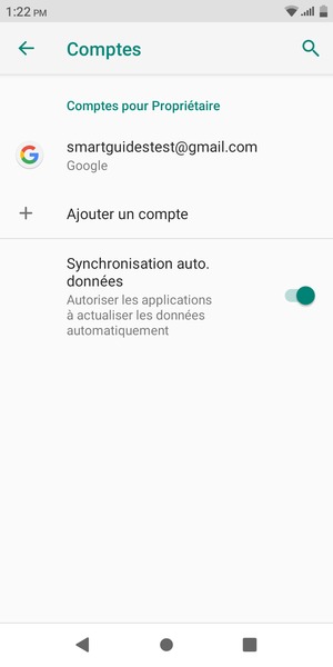 Sélectionnez votre compte Google