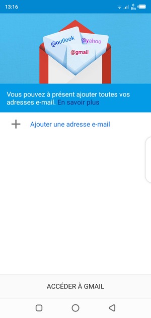 Sélectionnez Ajouter une adresse e-mail