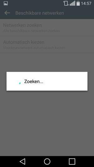 Wacht tot de zoekopdracht beëindigd is