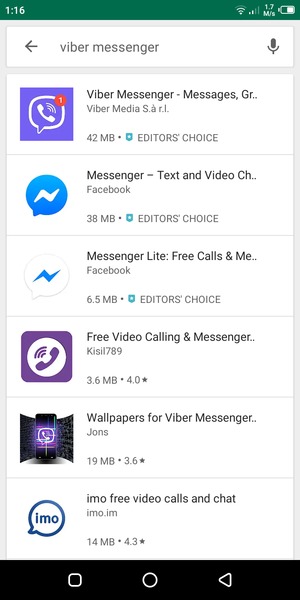 Select the app