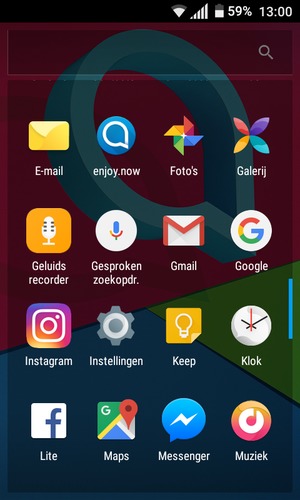 Scroll naar en selecteer E-mail