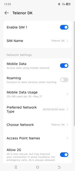 To change network if network problems occur,  select Choose network