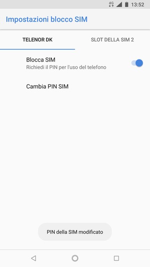 Il tuo PIN della SIM è stato modificato