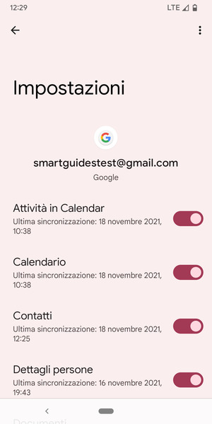 Seleziona il tasto Menu